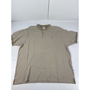 Vintage Disney Store Mickey Mouse Mens Polo Shirt Size 2XL XXL checkered Beige